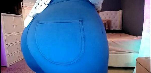  Huge Ass in Tight Blue Pants